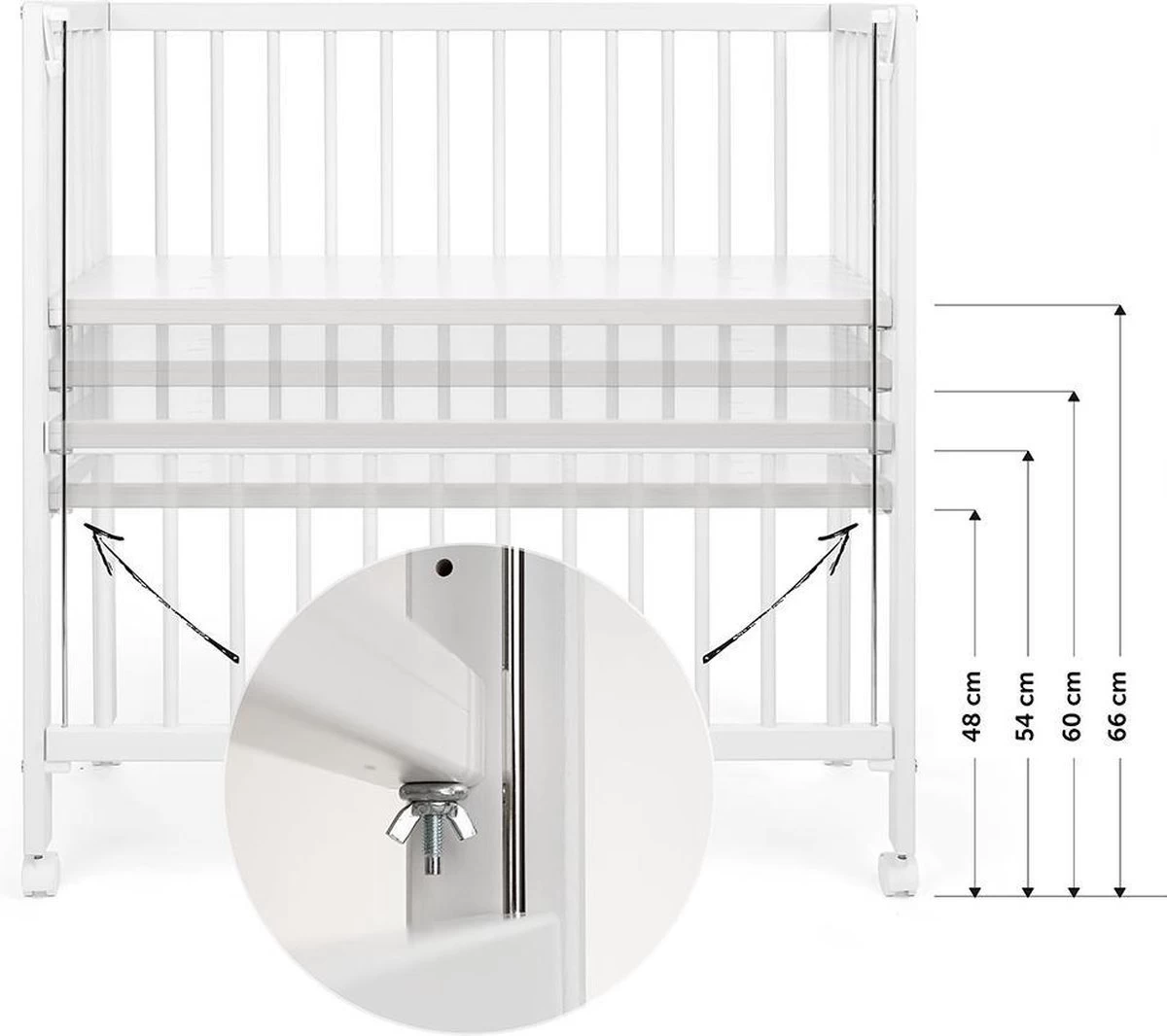 Fillikid Vario Co-Sleeper En Wieg 90 X 40 Cm - Massief Hout - Wit 4 Fillikid Vario Co-Sleeper En Wieg 90 X 40 Cm - Massief Hout - Wit - Afbeelding 4