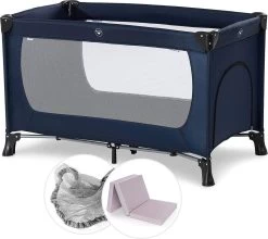Hauck Dream N Play Plus Campingbedje Set - Met Matras En Muggennet - Navy