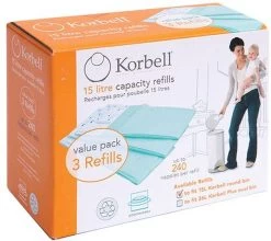 Korbell Luieremmer Navulling - 15L Zak - 3 Stuks -Babyproducten Uitverkoop 1200x1071 1