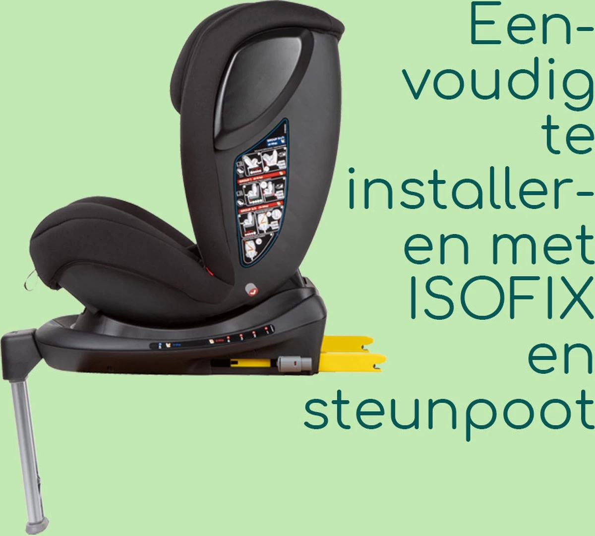 Bebeconfort Evolvefix Autostoeltje - 360° Draaibaar - Night Black 2 Bebeconfort Evolvefix Autostoeltje - 360° Draaibaar - Night Black - Afbeelding 2