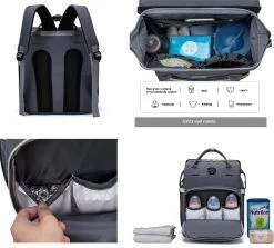 Luiertas - Multifuctioneel Luiertas 3 In 1 - Met Babybedje - Met Verschoningsmatje - Grijs - Met Usb - Met Verdikt Matras 15 Luiertas - Multifuctioneel Luiertas 3 In 1 - Met Babybedje - Met Verschoningsmatje - Grijs - Met Usb - Met Verdikt Matras -Babyproducten Uitverkoop 1200x1084