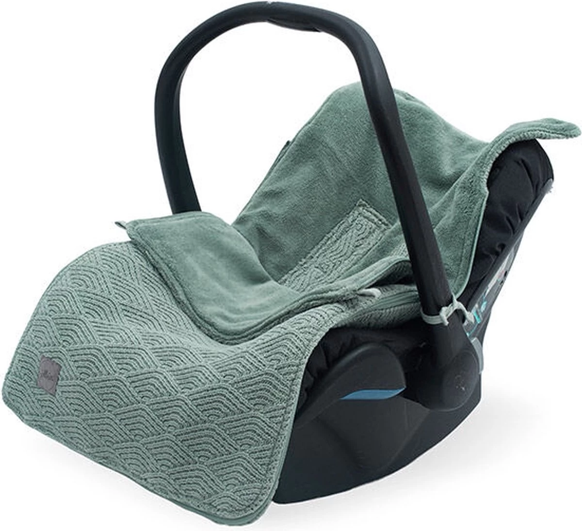 Jollein Voetenzak Voor Autostoel & Kinderwagen - River Knit - Ash Green 6 Jollein Voetenzak Voor Autostoel & Kinderwagen - River Knit - Ash Green - Afbeelding 6