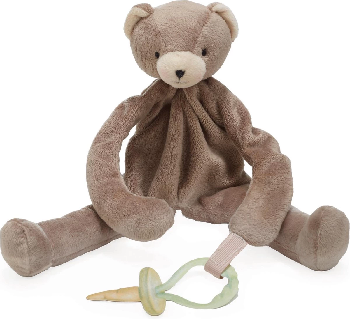 Bunnies By The Bay - Knuffeldoekje Met Speenhouder - Cubby De Beer - 25 Cm - Bruin 1 Bunnies By The Bay - Knuffeldoekje Met Speenhouder - Cubby De Beer - 25 Cm - Bruin