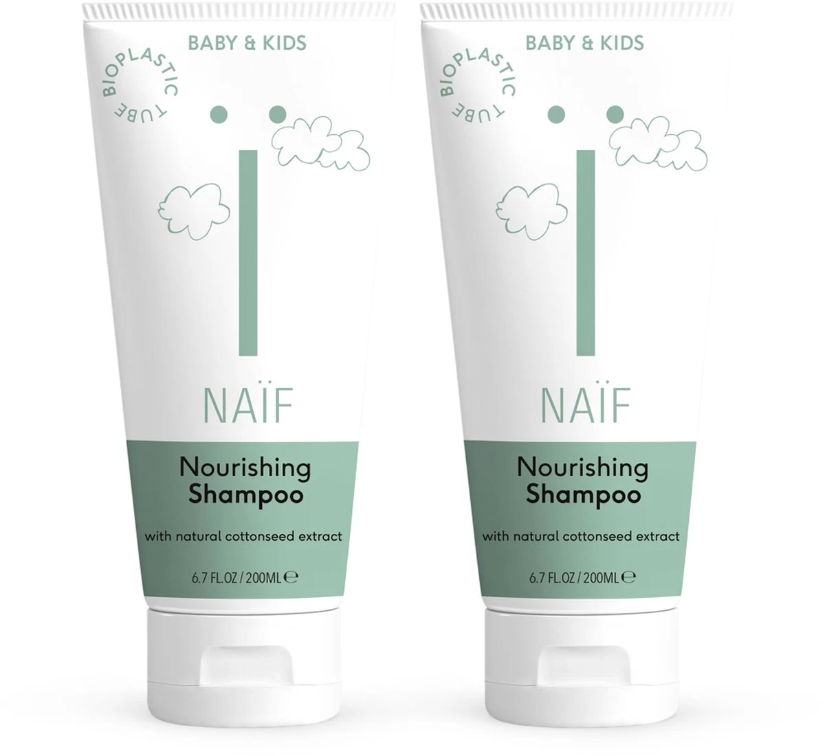 Naïf Voedende Shampoo - Baby En Kids - 2x 200ml - Met Natuurlijke Ingrediënten 1 Naïf Voedende Shampoo - Baby En Kids - 2x 200ml - Met Natuurlijke Ingrediënten