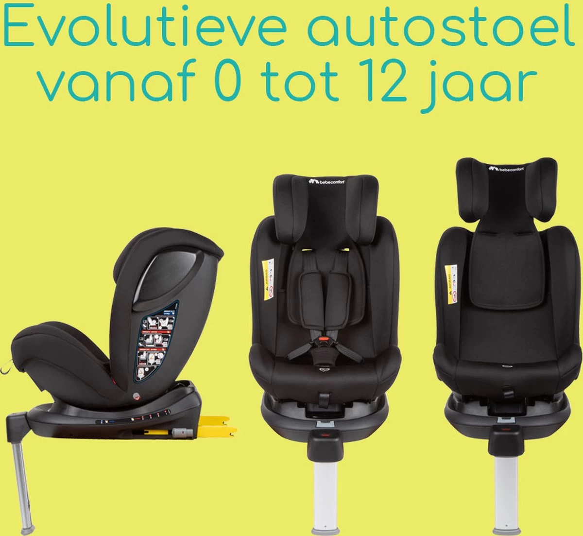 Bebeconfort Evolvefix Autostoeltje - 360° Draaibaar - Night Black 5 Bebeconfort Evolvefix Autostoeltje - 360° Draaibaar - Night Black - Afbeelding 5