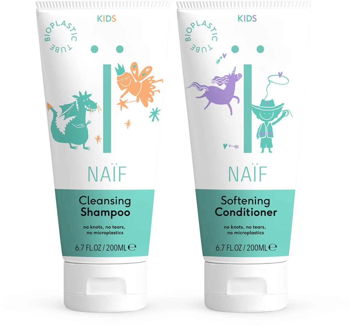 Naïf Voedende Shampoo En Conditioner - Kids - 200ml - Voordeelverpakking - Met Natuurlijke Ingrediënten 1 Naïf Voedende Shampoo En Conditioner - Kids - 200ml - Voordeelverpakking - Met Natuurlijke Ingrediënten