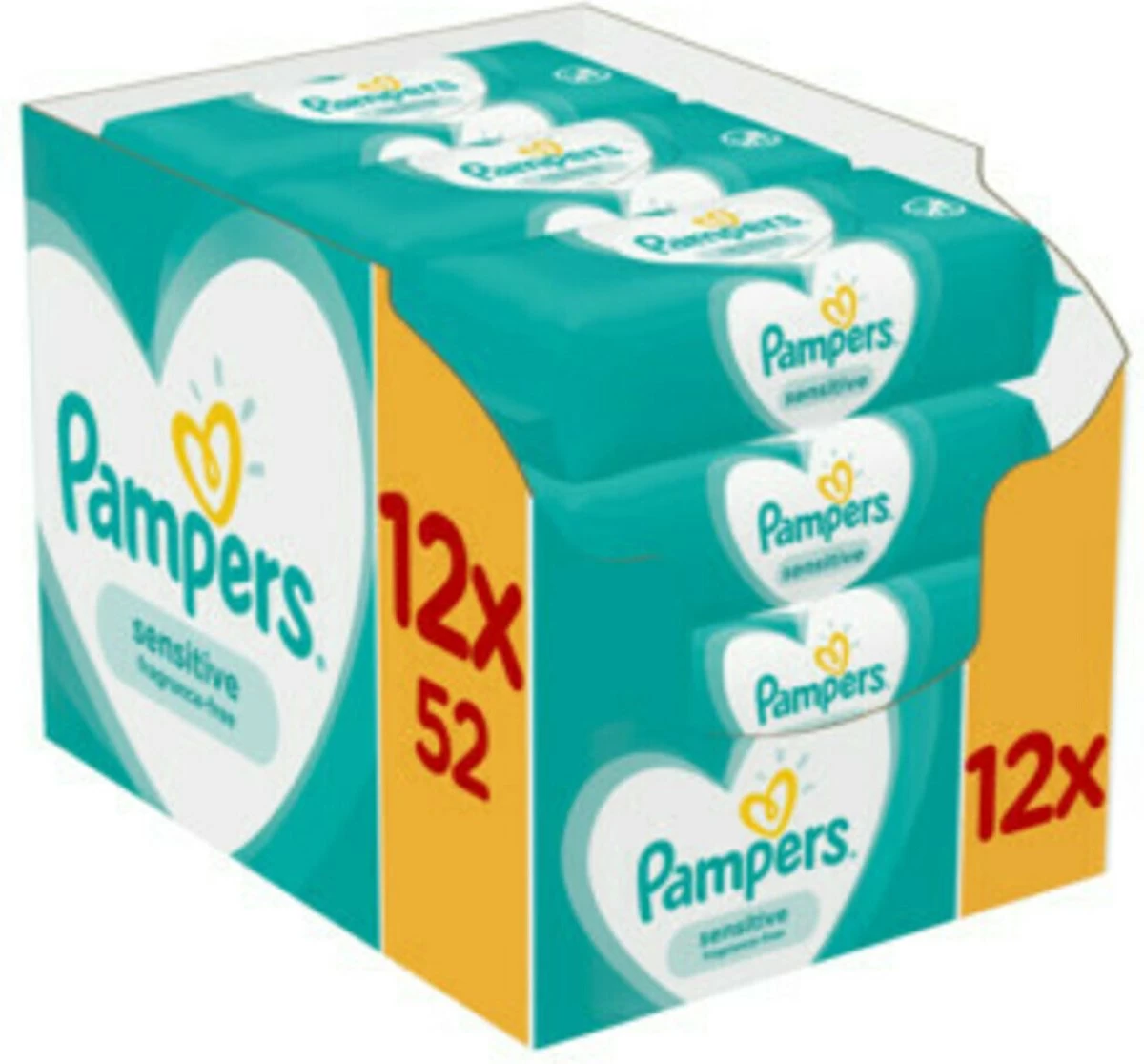 Pampers® Pampers Billendoekjes Sensitive Navulpak - 12 X 52 Doekjes 1 Pampers® Pampers Billendoekjes Sensitive Navulpak - 12 X 52 Doekjes