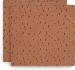 Jollein Hydrofiel Multidoek Spot 115x115cm - Caramel - 2 Stuks