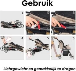 Merkloos Homezie Hondenbuggy | Huisdieren Tot 15 Kg | 4-wieler | Hondenbuggy Inklapbare | Katten Buggy | Buggy | Huisdieren Buggy -Babyproducten Uitverkoop 1200x1127 1