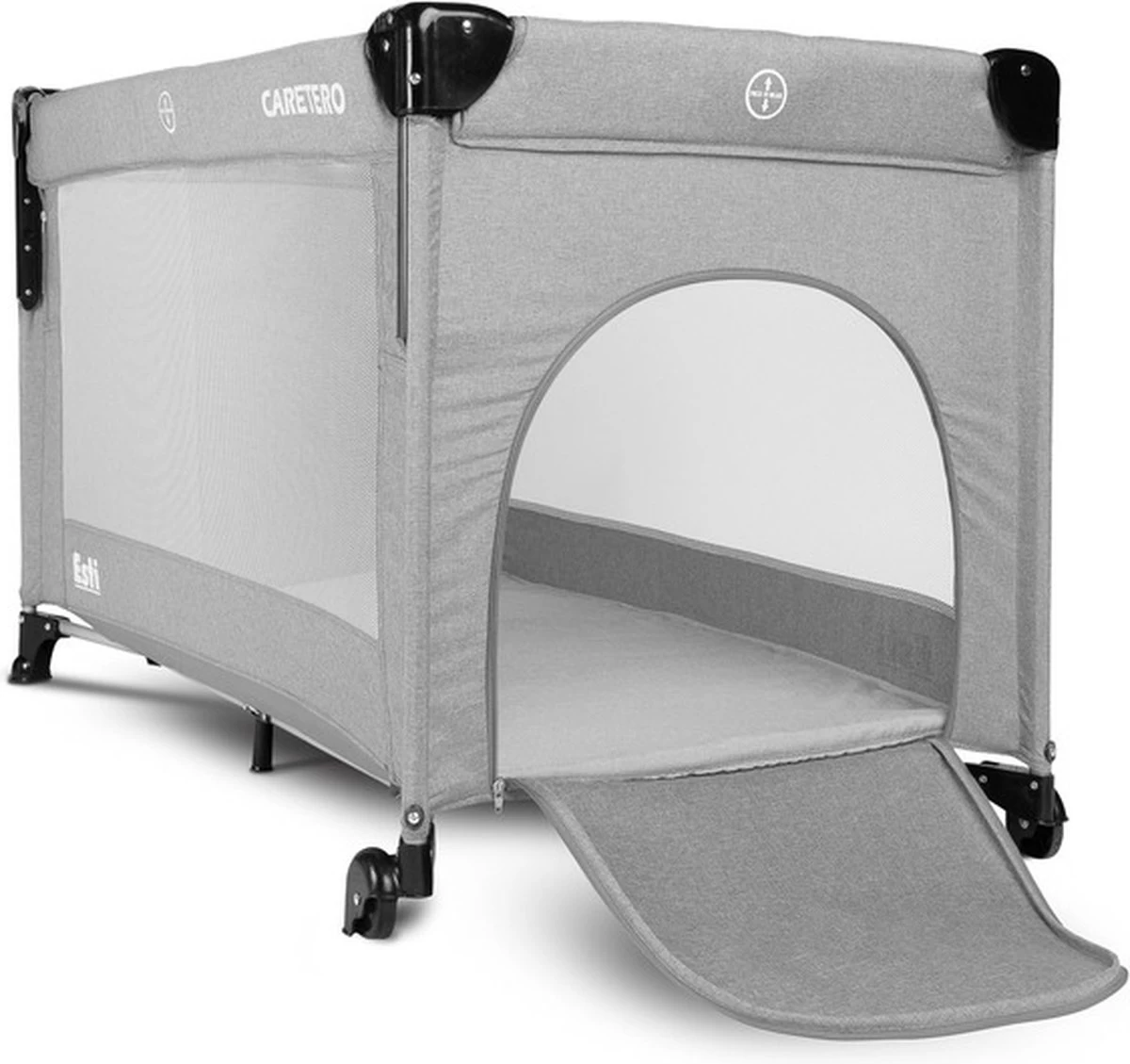 Caretero - Reisbedje Met Nachtkastje Esti Grijs 2 Caretero - Reisbedje Met Nachtkastje Esti Grijs - Afbeelding 2