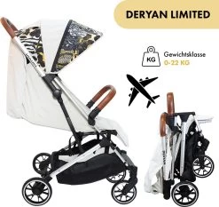 Deryan Luxe Rolo Luxe Lichtgewicht Buggy - Zoo Creme -Babyproducten Uitverkoop 1200x1131 1