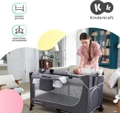 Kinderkraft Campingbed - Leody Met Accessoires - Roze -Babyproducten Uitverkoop 1200x1132 2