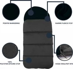 Achaté Voetenzak - Voor Kinderwagen Of Stoeltje – Baby Slaapzak - Autostoel - Zwart -Babyproducten Uitverkoop 1200x1137 4