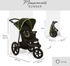 Hauck Runner Kinderwagen - Zwart/Neon Geel -Babyproducten Uitverkoop 1200x1139 2