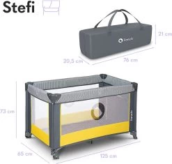 Lionelo Stefi - Campingbedje - 125x65cm - Tot 15kg - Transporttas -Babyproducten Uitverkoop 1200x1143 1