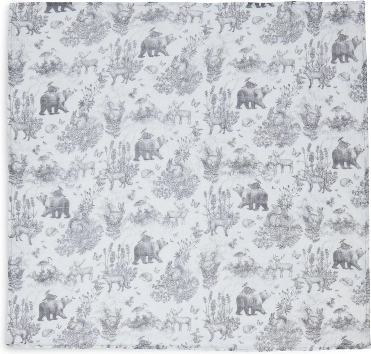 Jollein Hydrofiele Doek 115x115cm Pimpelmees - Forest Animals 1 Jollein Hydrofiele Doek 115x115cm Pimpelmees - Forest Animals