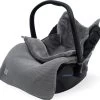Jollein Voetenzak Voor Autostoel & Kinderwagen - Basic Knit - Stone Grey