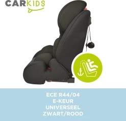 Carkids Verstelbaar Kinderautostoeltje Zwart En Rood | Kinderautostoel Groep 1-2-3 Met Isofix En Top Tether Connector | Kinderen Van 9 Maanden -12 Jaar | 9-36 Kg -Babyproducten Uitverkoop 1200x1150 4