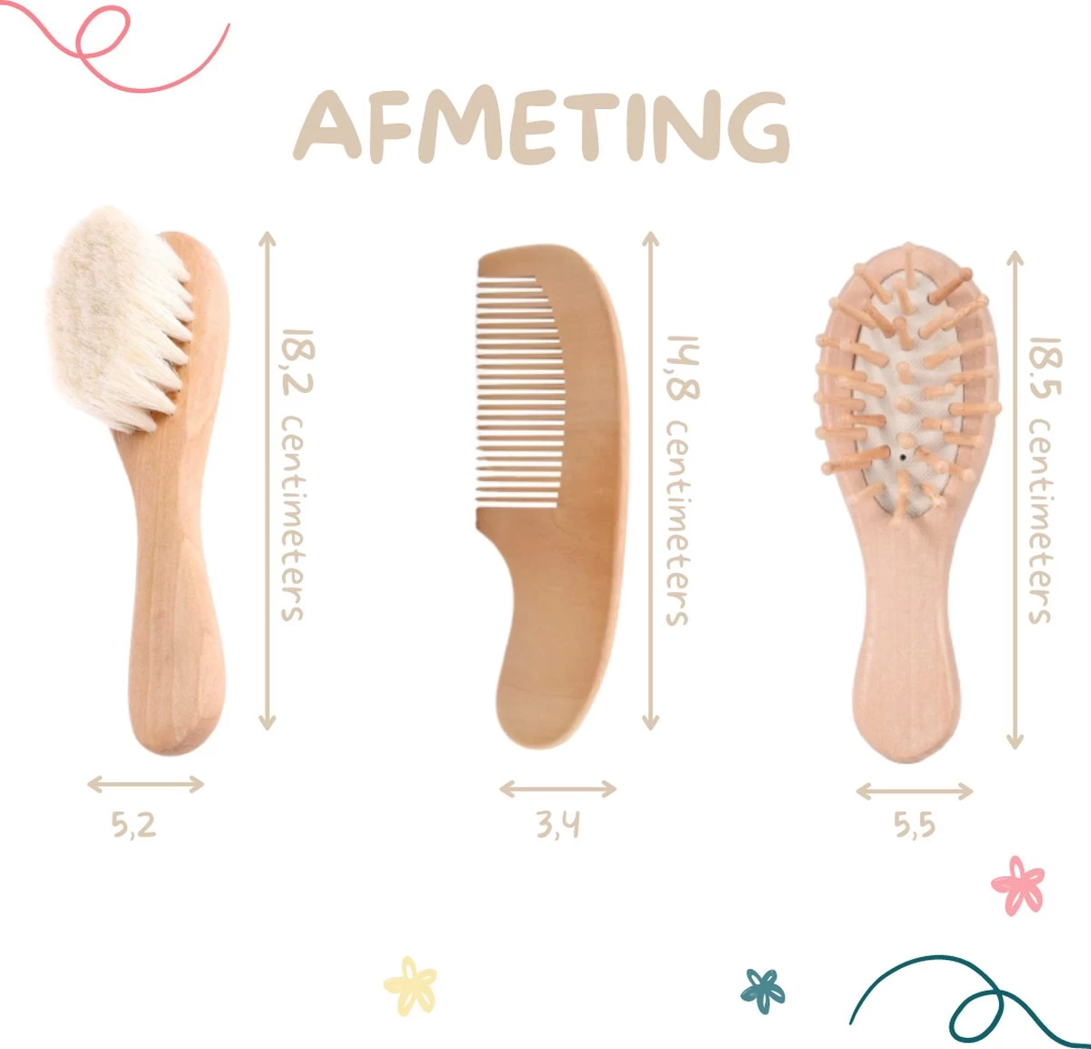 Baby Borstel - Baby Haarborstel - Baby Verzorging Set - Baby Borstel En Kam - Houten Baby Kam - Haarborstel Set - Babyshower Gift- Baby Verzorgingsproducten - Baby Kam - Kraamcadeau 5 Baby Borstel - Baby Haarborstel - Baby Verzorging Set - Baby Borstel En Kam - Houten Baby Kam - Haarborstel Set - Babyshower Gift- Baby Verzorgingsproducten - Baby Kam - Kraamcadeau - Afbeelding 5