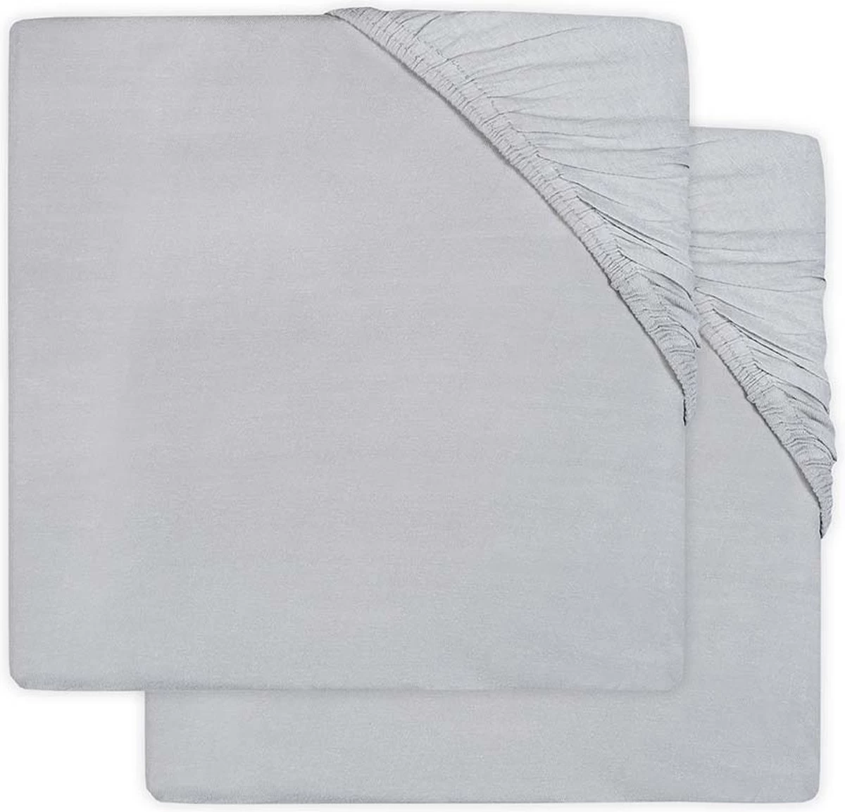 Jollein Baby Hoeslaken Wieg Jersey 40/50x80/90cm - Soft Grey - 2 Stuks 1 Jollein Baby Hoeslaken Wieg Jersey 40/50x80/90cm - Soft Grey - 2 Stuks