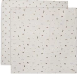 Jollein Hydrofiele Doek Large 115x115cm Farm- 2 Stuks