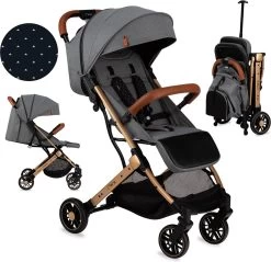 MoMi Wandelwagen - Compacte Lichtgewicht Buggy - Estelle - Gray-Gold (geschikt Van 6mnd - 15kg) -Babyproducten Uitverkoop 1200x1160 1