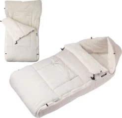 Monzana Kinderwagen Voetenzak Beige | Teddy | Maxi-Cosi | Met Opbergtas