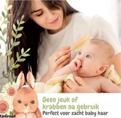 UpGreen® - Baby Verzorgingsset – Baby Borstel – Baby Borstel Set - Kraamcadeau – Baby Manicureset - Baby Verzorgingsproducten – Baby Borstel En Kam – Baby Kam – Baby Borstel Hout – Baby Haarborstel – Baby Borstel Geitenhaar -Babyproducten Uitverkoop 1200x1165 10
