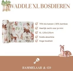 Hydrofiele Doek - Hydrofiele Doek XL - Bosdieren - 120x120cm - Multidoek - Hydrofiel - Swaddle - Hydrofiele Luier -XL - Bamboe - Hydrofieldoek - Hydrofieldoek Bosdieren - Omslagdoek Baby - Emmailloter -Babyproducten Uitverkoop 1200x1173 8