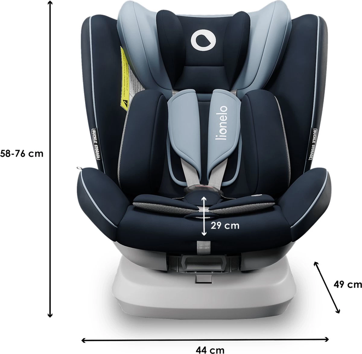 Lionelo Bastiaan One - Autostoel - 360° Met IsoFix (0-36kg) - Groep 0-1-2-3 Autostoel Voor Kinderen Van 0 Tot 12 Jaar 8 Lionelo Bastiaan One - Autostoel - 360° Met IsoFix (0-36kg) - Groep 0-1-2-3 Autostoel Voor Kinderen Van 0 Tot 12 Jaar - Afbeelding 8