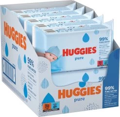 Huggies Billendoekjes - Pure 99% Water - 18 X 56 Stuks - 1008 Doekjes - Voordeelverpakking -Babyproducten Uitverkoop 1200x1176 4