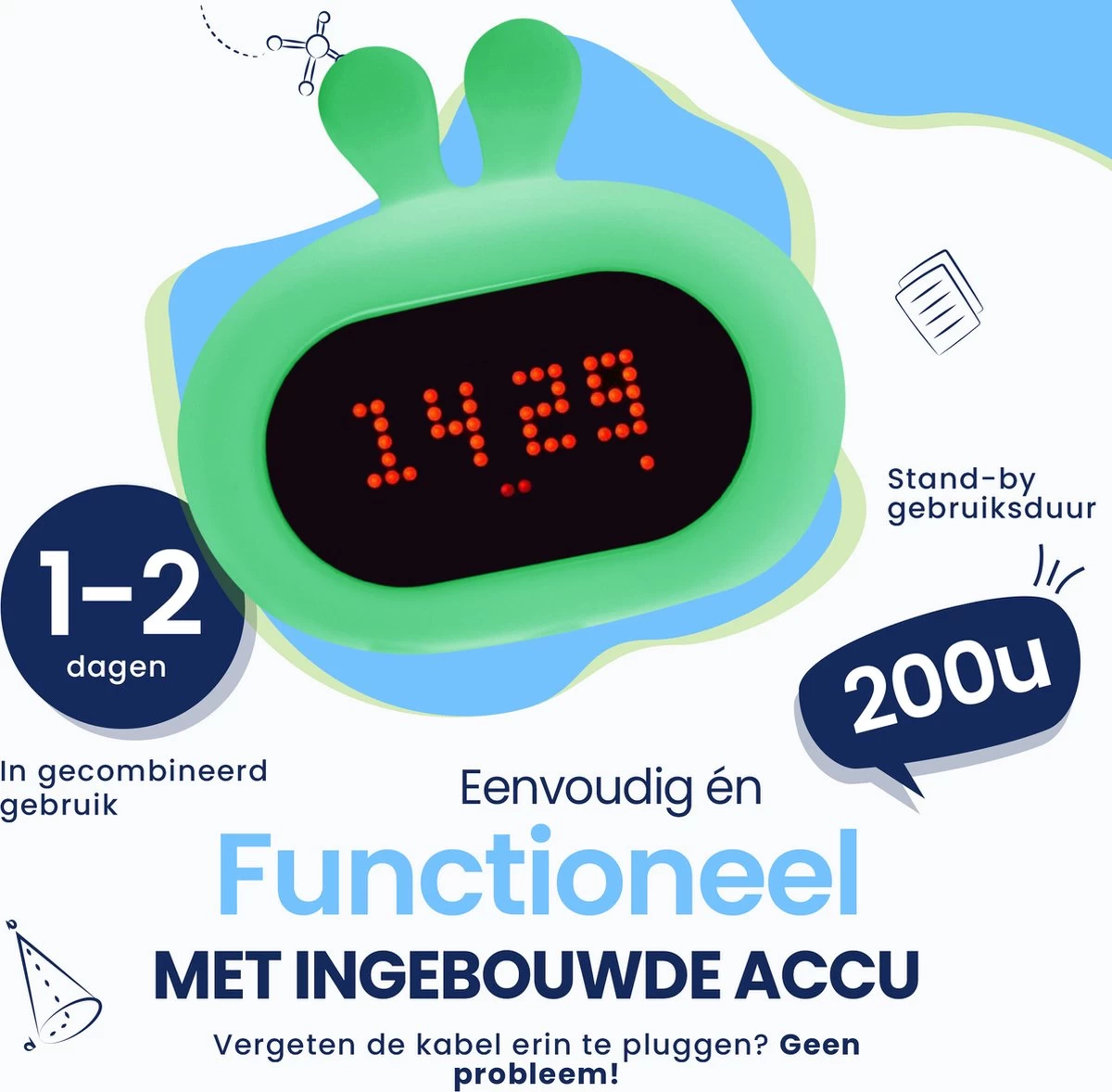 Kadoing Konijn Kinderwekker - Met Gezichtsuitdrukkingen En TAP-ON - Wake Up Light Voor Kinderen - Wekker Digitaal - Kinderklok - Nachtlamp - Slaapkamer - Kinderkamer - Kinderspeelgoed - Speelgoed Cadeau 6 Kadoing Konijn Kinderwekker - Met Gezichtsuitdrukkingen En TAP-ON - Wake Up Light Voor Kinderen - Wekker Digitaal - Kinderklok - Nachtlamp - Slaapkamer - Kinderkamer - Kinderspeelgoed - Speelgoed Cadeau - Afbeelding 6