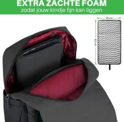 Brisby Slijtvaste Luiertas – Verzorgingstas - Two Tone Zwart En Donkergrijs - Inclusief Verschoonmatje - Isoleervakken - Met Geïntegreerde Kinderwagen Haken -Babyproducten Uitverkoop 1200x1179 5