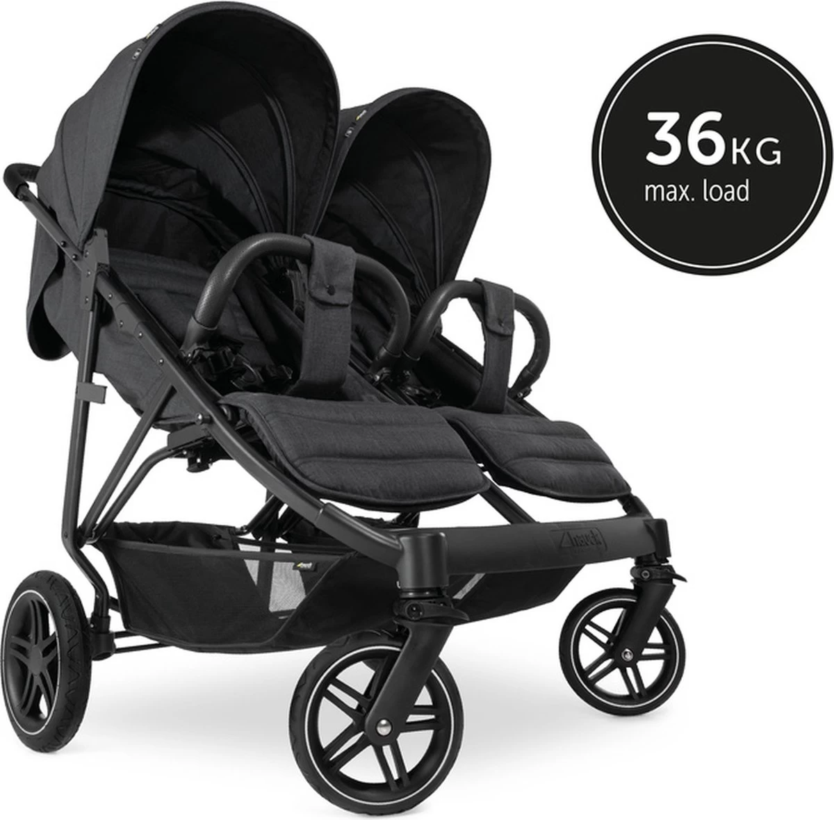Hauck Uptown Duo Melange Broertje/zusje Kinderwagen Black 6 Hauck Uptown Duo Melange Broertje/zusje Kinderwagen Black - Afbeelding 6
