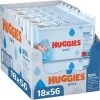 Huggies Billendoekjes - Pure 99% Water - 18 X 56 Stuks - 1008 Doekjes - Voordeelverpakking