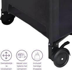 Prénatal Luxe Campingbedje Met Bodemverhoger - Inklapbaar Baby Campingbed - Reisbedje Met Wieltjes - Inclusief Bodemmatras - 120 X 60 Cm - Zwart -Babyproducten Uitverkoop 1200x1181 6