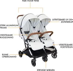 Deryan Luxe Rolo X2 Dubbele Buggy - Duo Buggy - Creme 24 Deryan Luxe Rolo X2 Dubbele Buggy - Duo Buggy - Creme -Babyproducten Uitverkoop 1200x1182 2