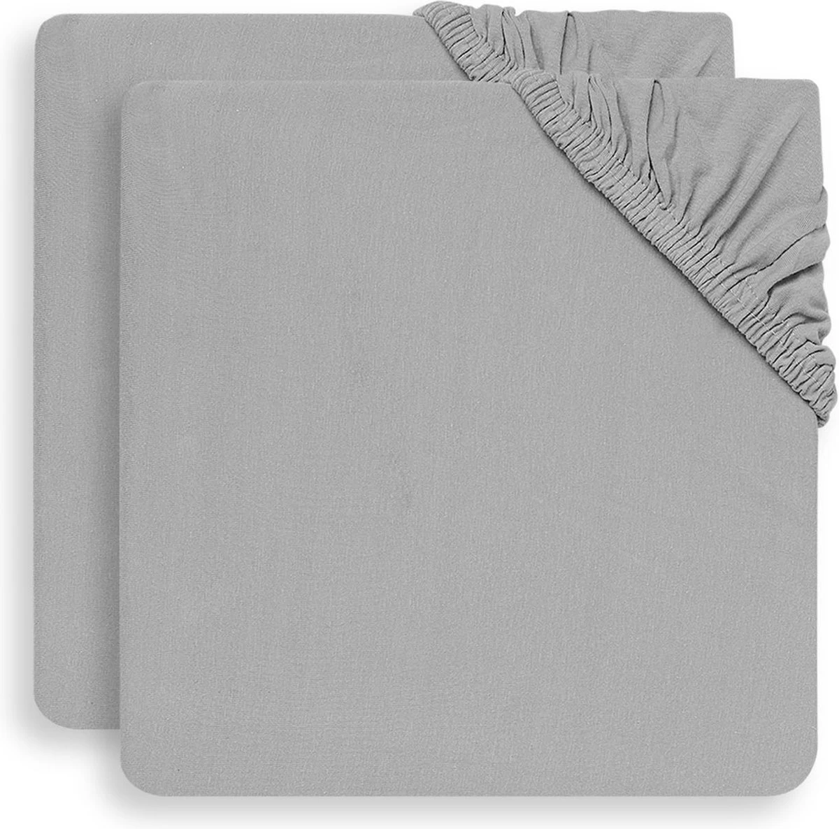 Jollein Baby Hoeslaken Wieg Jersey 40/50x80/90cm - Soft Grey - 2 Stuks 2 Jollein Baby Hoeslaken Wieg Jersey 40/50x80/90cm - Soft Grey - 2 Stuks - Afbeelding 2