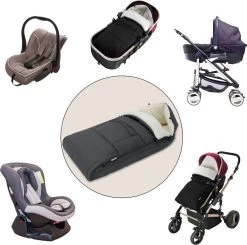 Monzana Voetenzak - Voor Kinderwagen Of Stoeltje - 93x56cm Grijs -Babyproducten Uitverkoop 1200x1188 5