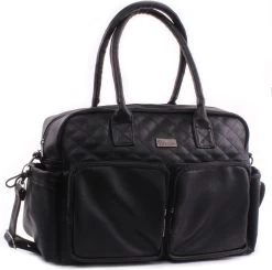 Kidzroom Vision Of Love Luiertas - Zwart - Verschoonmatje - Verstelbare Schouderband -Babyproducten Uitverkoop 1200x1189