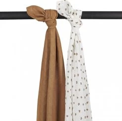 Meyco Mini Panther Swaddle - 2-pack - Toffee - 120x120cm -Babyproducten Uitverkoop 1200x1192 11
