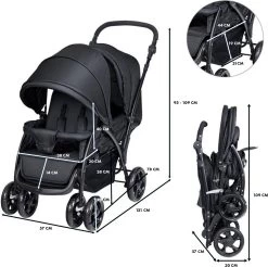 Deryan Luxe Elena Dubbele Buggy- Duo Buggy – Tandem Buggy – Compact En Lichtgewicht -Babyproducten Uitverkoop 1200x1197 2