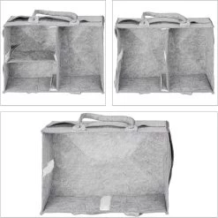 Relaxdays Luiertas Baby - Verzorgingstas Vilt - Organizer Luiers - Uitneembare Schotjes - Lichtgrijs -Babyproducten Uitverkoop 1200x1198 4