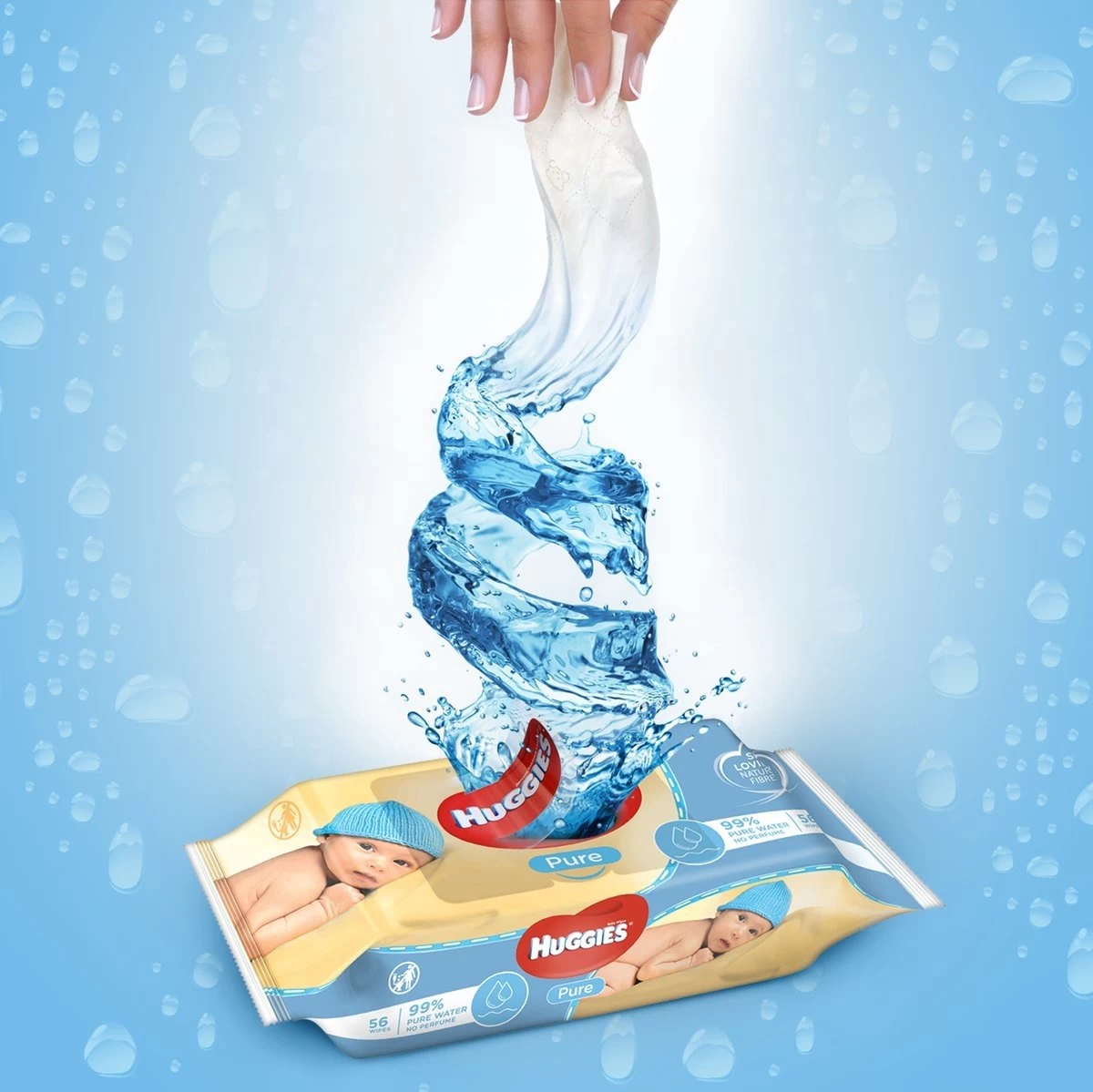 Huggies - Pure - Billendoekjes - 560 Babydoekjes - 10 X 56 2 Huggies - Pure - Billendoekjes - 560 Babydoekjes - 10 X 56 - Afbeelding 2