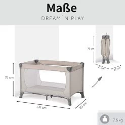 Hauck Dream N Play Campingbedje Set - Met Matras En Muggennet - Beige -Babyproducten Uitverkoop 1200x1199 9