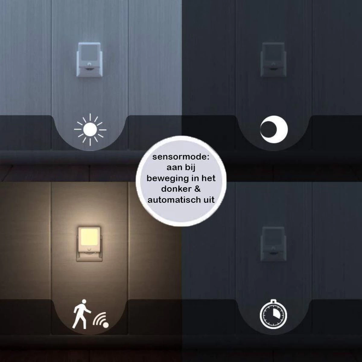 Merkloos 2 X Stopcontact Lampje Met Bewegingssensor – Plugin Ledlamp – Nachtlampje - Warm Licht – Dimbaar 2 Merkloos 2 X Stopcontact Lampje Met Bewegingssensor – Plugin Ledlamp – Nachtlampje - Warm Licht – Dimbaar - Afbeelding 2