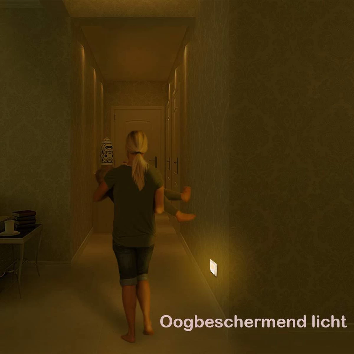 Merkloos 2 X Stopcontact Lampje Met Bewegingssensor – Plugin Ledlamp – Nachtlampje - Warm Licht – Dimbaar 5 Merkloos 2 X Stopcontact Lampje Met Bewegingssensor – Plugin Ledlamp – Nachtlampje - Warm Licht – Dimbaar - Afbeelding 5