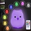 Kadoing Uil Nachtlamp (Groot) - Met TAP-ON & Afstandsbediening - Oplaadbaar - LED Lamp - Gender Reveal - Babyshower - Kraamcadeau - Baby - Babykamer - Verjaardag Kinderen - Kinderkamer - Kinderspeelgoed - Speelgoed Cadeau - Premium Kinderlamp