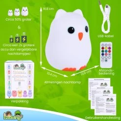 Kadoing Uil Nachtlamp (Groot) - Met TAP-ON & Afstandsbediening - Oplaadbaar - LED Lamp - Gender Reveal - Babyshower - Kraamcadeau - Baby - Babykamer - Verjaardag Kinderen - Kinderkamer - Kinderspeelgoed - Speelgoed Cadeau - Premium Kinderlamp 20 Kadoing Uil Nachtlamp (Groot) - Met TAP-ON & Afstandsbediening - Oplaadbaar - LED Lamp - Gender Reveal - Babyshower - Kraamcadeau - Baby - Babykamer - Verjaardag Kinderen - Kinderkamer - Kinderspeelgoed - Speelgoed Cadeau - Premium Kinderlamp -Babyproducten Uitverkoop 1200x1200 1114