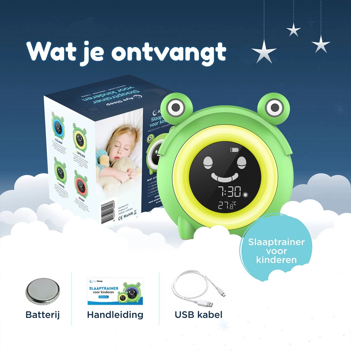 AyeSleep Slaaptrainer – 5 Lichtkleuren Kinderwekker – Dimbaar - Slaaptrainer Kinderen 10 AyeSleep Slaaptrainer – 5 Lichtkleuren Kinderwekker – Dimbaar - Slaaptrainer Kinderen - Afbeelding 10